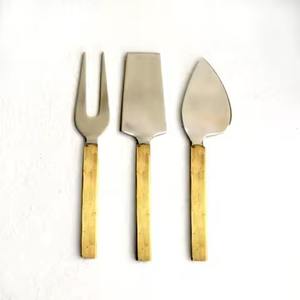 Juego de cuchillos esparcidores de queso de acero inoxidable de calidad estándar hechos a mano con mango de mármol para bodas, hoteles, restaurantes - Product Image 4