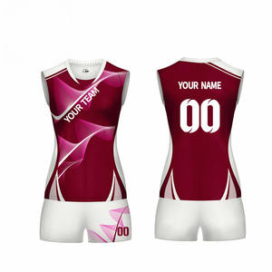 Uniforme de voleibol para niñas, diseño personalizado, ropa deportiva única, sin mangas, sublimación, logotipo de color, material de diseño - Product Image 2