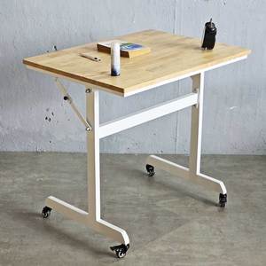 Adjustable 80x60cm Folding Laptop Desk with Wheels SPD68190 Standable and Extendable <b>Office</b> <b>Computer</b> Desk - Product Image 2