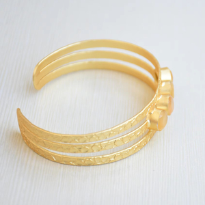 Adjustable Brass <b>Bracelet</b> <b>Gold</b> Plated Statement Handmade Unisex Fashion Jewelry Factory Price OEM ODM - Product Image 6