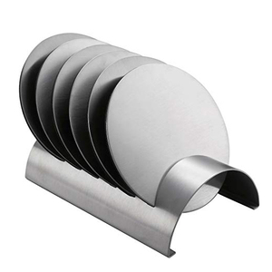 <b>Silver</b> Plated <b>Coaster</b> Set with Stand Set of 4 - Product Image 4