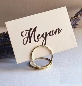 Forever Sign Gold Finished Tarjetero Elegante soporte de mesa de boda Decoración de eventos y organizador de exhibición de tarjetas de visita de la India - Product Image 2