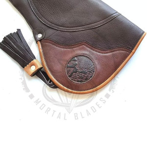 Falconry <b>Gloves</b> Soft <b>Fleece</b> <b>Lined</b> Cowhide Leather High Quality for Bird Handling ODM and OEM Service Available - Product Image 3