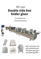 Máquina Plegadora y Encoladora de Película Plástica con Pegamento Frío Eléctrico Tipo CQT-900, Solución de Encolado Confiable para Cajas de Doble Pared