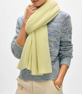 American Style <b>Women's</b> Solid Color Fringe <b>Shawl</b> Winter Warm Long Polyester Multifunction 40*210CM(15.8*82.7 Inch) - Product Image 6