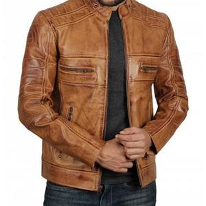 Chaqueta de Cuero para Hombre de Alta Calidad, Chaqueta de Motociclista al por Mayor, Diseño y Logotipo Personalizados, Empaque Premium - Product Image 6