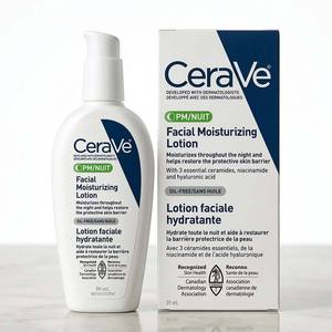 Crema hidratante de calidad premium para revitalizar la piel nocturna de la mujer. Loción sin aceite para uso diurno con glicerina y ácido hialurónico para uso nocturno. - Product Image 3