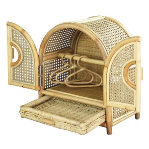 Chất Lượng Cao Tự Nhiên Mây Búp Bê Tủ Quần Áo Tủ Cho Trẻ Em Phòng Chơi Lưu Trữ Boho Đồ Nội Thất Nhà Trẻ Đồ Chơi Tổ Chức Handmade - Product Image 4