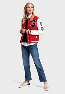 Chaquetas universitarias personalizadas de alta calidad para mujer, chenilla bordada, retales de lana, cuero, estampado, bordado de alta calidad - Product Image 3