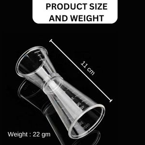 Premium Double <b>Clear</b> <b>Plastic</b> Cocktail Measuring Jigger Shot <b>Glasses</b> Premium Bar Tools for Drink Spirit Measure Cup Barware - Product Image 4