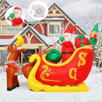 Elan de Noël gonflable et Père Noël Lumières LED intégrées OutdoorDisplay Party Decor Fournisseur Noël Inflatables Light-Up