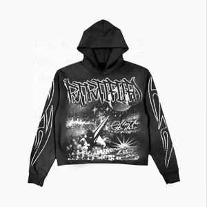 Y2K Vintage <b>Washed</b> Sweatpants and Hoodie Tracksuit Set <b>Men</b> Custom Sunfaded Screen Printing Two Piece Sets Winter Sweatsuits Set - Product Image 4