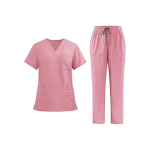 Venta al por mayor reflectante seguridad trabajo uniforme overol ropa de trabajo trabajadores de la salud ropa de trabajo Unisex enfermería uniforme médico conjunto - Product Image 6
