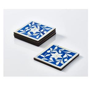 Hot Selling High Quality Natural <b>Placemats</b> Reusable Bone Inlay Coasters for Hotels Restaurants Online Set Tabletop Coaters Stone - Product Image 1