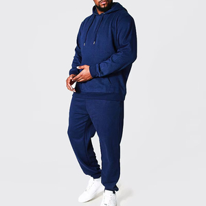 Sudaderas con capucha de talla grande personalizadas para hombre, conjunto de pantalones para correr, chándal en blanco de algodón orgánico de felpa francesa de alta calidad para hombre 2025 - Product Image 1