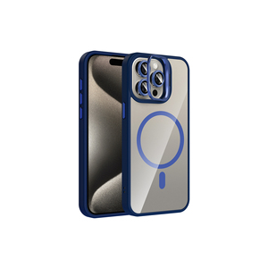 Coque de protection en silicone de luxe Netzy pour iPhone 15 Pro Max compatible MagSafe avec béquille et protection d'objectif d'appareil photo INS - Product Image 1