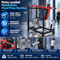BN Wholesale Plate Loaded Pendulum Chest Press Machine Free Weight Feel Exercise Machine For Private Training Studio