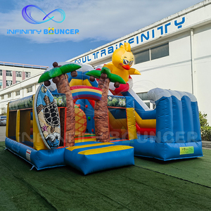 Nuevo diseño al aire libre comercial que rebota casas castillo inflable salto Castillo rebote casa inflable Combo Hupfburg para la venta - Product Image 3