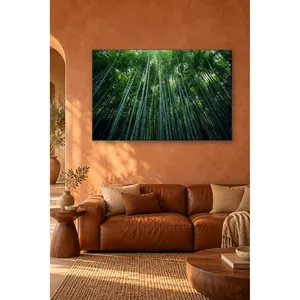 Impression sur toile Fida Bamboo Forest Rising Upward Low-Angle View - Product Image 1