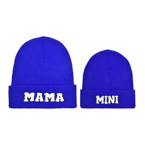 Gorro de lana de otoño e invierno, gorros cálidos de Color puro, gorro de punto con nuevas letras bordadas - Product Image 5