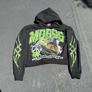 Pull à capuche personnalisé OEM pour hommes vieillis sérigraphie Streetwear en coton éponge de haute qualité pour l'automne - Product Image 1