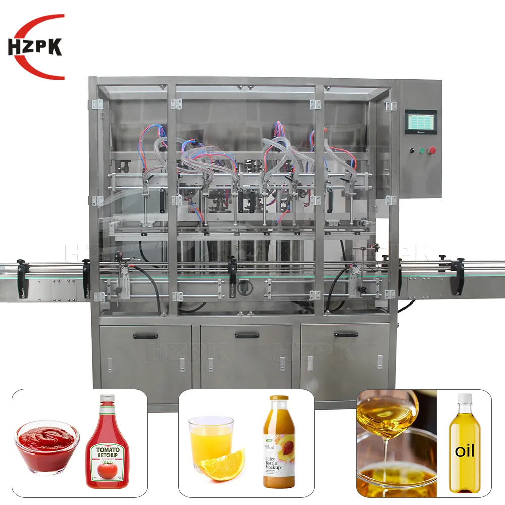 HZPK NEW Type Automatic liquid filler for oil wine cosmetics cream