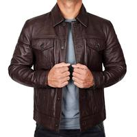 Veste en cuir nouvelle conception sur mesure Veste en cuir noir de haute qualité pour hommes Vêtements de marque pour hommes Veste en peau de mouton