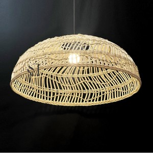 Vintage Rattan Lampshade for <b>Table</b> Pendant Light <b>Covers</b> Livingroom, Bedroom Home Decor Lamp Shade Chandelier Made in Vietnam - Product Image 2