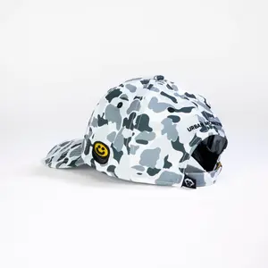 หมวกเบสบอลผ้าโพลีเอสเตอร์35% 65% ลายพรางปรับได้ปีกโค้ง6แผง - Product Image 4