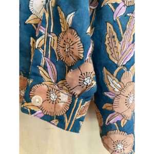 Blusa de Chifón Estampada a Mano Claire para Mujer, Diseño Floral, Top Largo Talla XL, para Usar en la Oficina en Primavera - Product Image 3