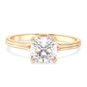 Bague solitaire en diamant de laboratoire CVD HPHT de 1,82 carats, taille coussin, or massif 14 carats, best-seller REYES, pour femmes, bijoux fins - Product Image 1