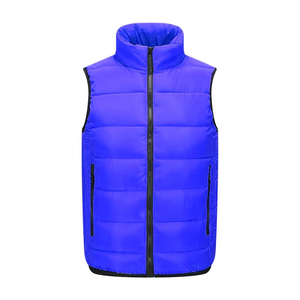 Chaleco acolchado ligero personalizado cálido y transpirable al por mayor mezcla de fibra química de alta calidad para hombre talla grande primavera sin mangas - Product Image 6