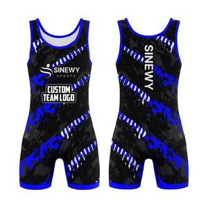 Combinaison de lutte au design tendance, couleur et logo personnalisés, impression par sublimation numérique, super douce, combinaison de lutte pour hommes - Product Image 3