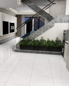 Carreaux d'extérieur brillants en porcelaine blanche Infinity de haute qualité, antidérapants au design moderne pour sol d'appartement de villa - Product Image 5