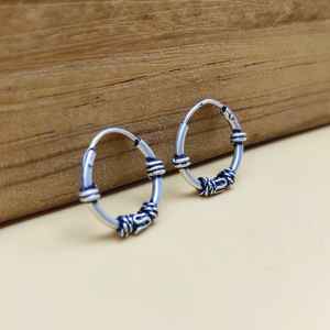 Pendientes minimalistas tradicionales de Plata de Ley 925 Vintage elegantes y ligeros para bodas y uso diario - Product Image 2