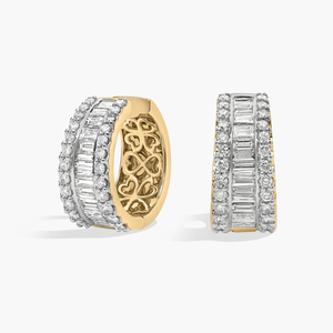 Boucles d'oreilles créoles élégantes en argent 925 avec diamant cultivé en laboratoire Beau style classique léger Glamour de tous les jours pour les mariages - Product Image 4