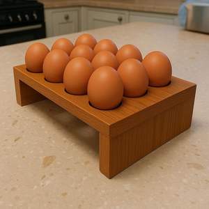 ที่ใส่ไข่ไม้สำหรับห้องครัวฟาร์มและตลาดเครื่องครัวถาดไข่สำหรับเก็บไข่ที่ปลอดภัย - Product Image 1