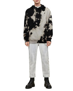 2026 Latest Arrival Solid Color Tie Dye <b>Hoodies</b> Customized Breathable 100% Cotton Streetwear <b>Fleece</b> <b>Lined</b> Custom Logo Wholesale - Product Image 3