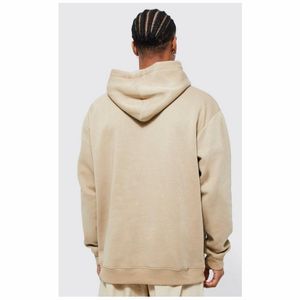 Sudadera con capucha para hombre de la mejor calidad 100% algodón nuevo estilo bordado Color sólido transpirable otoño High Street estilo impermeable mejor - Product Image 2