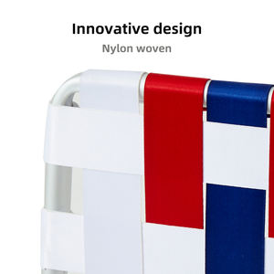 كرسي شاطئ قابل للتعديل من HOMFUL بأربعة أوضاع، كرسي خفيف الوزن قابل للطي مصنوع من الألومنيوم مع مساند خشبية وإطار مضاد للانقلاب - Product Image 2