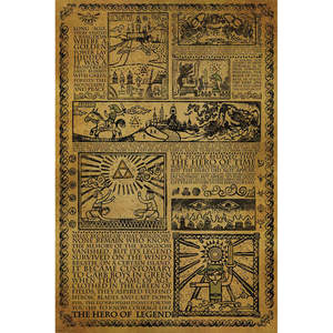 Póster de la Leyenda de Zelda: Historia del Héroe, Diseño en Papel Resistente para Decoración de Pared - Product Image 1