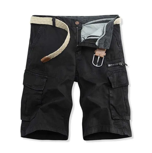 Shorts de Mezclilla Cargo para Hombre, Transpirables, de Cintura Media, Lavado Oscuro, de Secado Rápido, Ecológicos, Diseños Personalizados al por Mayor - Product Image 3