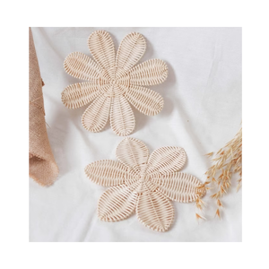 Meilleur essai Fleur de rotin pour décoration murale Fleur de mur en rotin, Décoration murale de pépinière, Décoration de marguerite pour Noël à bas prix - Product Image 6