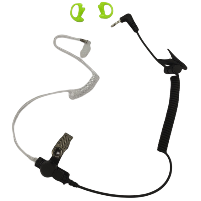 3.5mm RECEIVER/LISTEN ONLY Surveillance Headset Earpiece with Clear Acoustic Coil Tube Earbud Audio Kit for Two-Way Radio