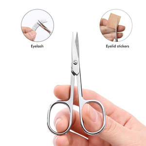 Kit de ciseaux à cuticules et à barbe en acier inoxydable de qualité supérieure, 2 pièces, à bout arrondi incurvé, 7 en 1, pour la barbe, la moustache, le rasage, en boîte - Product Image 3