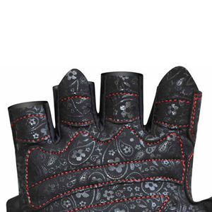 Guantes de gimnasio de medio dedo con logotipo personalizado para entrenamiento de levantamiento de pesas cuero de color sólido para uso al aire libre - Product Image 4