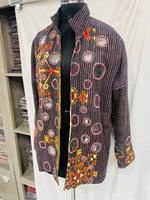 Veste de bombardier matelassée bohème hippie en coton fait à la main patchwork manteau réversible bouton ouvert direct du fabricant indien