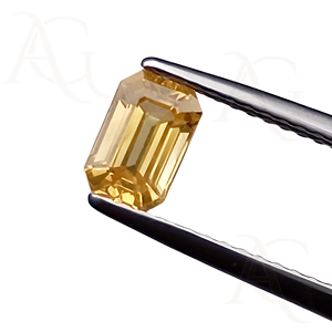 Pierre précieuse de laboratoire en saphir jaune octogonal pour la fabrication de bijoux Flame Fusion 3x5 4x6 5x76x8 8x10 Certificat de création - Product Image 3