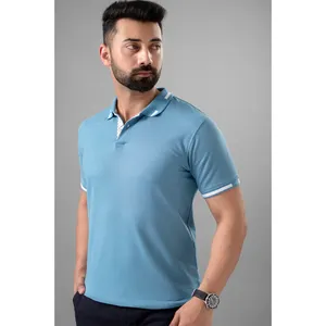 Polo de golf en maillot spandex en polyester pour hommes, impression par sublimation, polo de golf à manches courtes avec impression personnalisée pour hommes