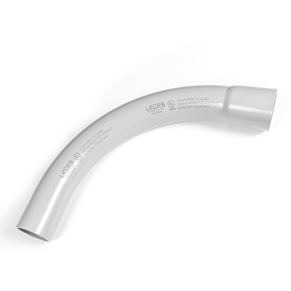 LEDES 90 度 Schedule 40 PVC 24 英寸 弯管半径喇叭形弯头弯管件| Alibaba.com